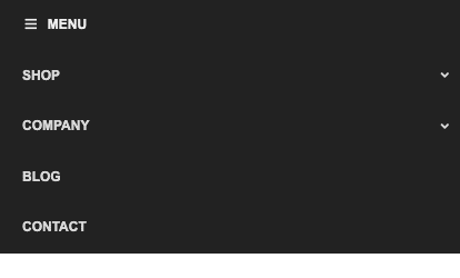The UberMenu responsive mobile menu opened from the hamburger toggle button