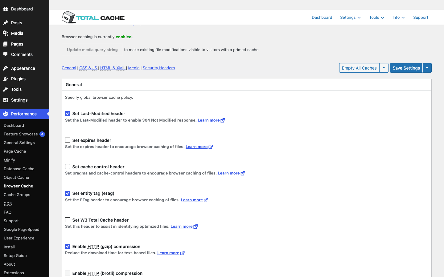 W3 Total Cache Browser Cache headers W3 Total Cache Browser Cache headers