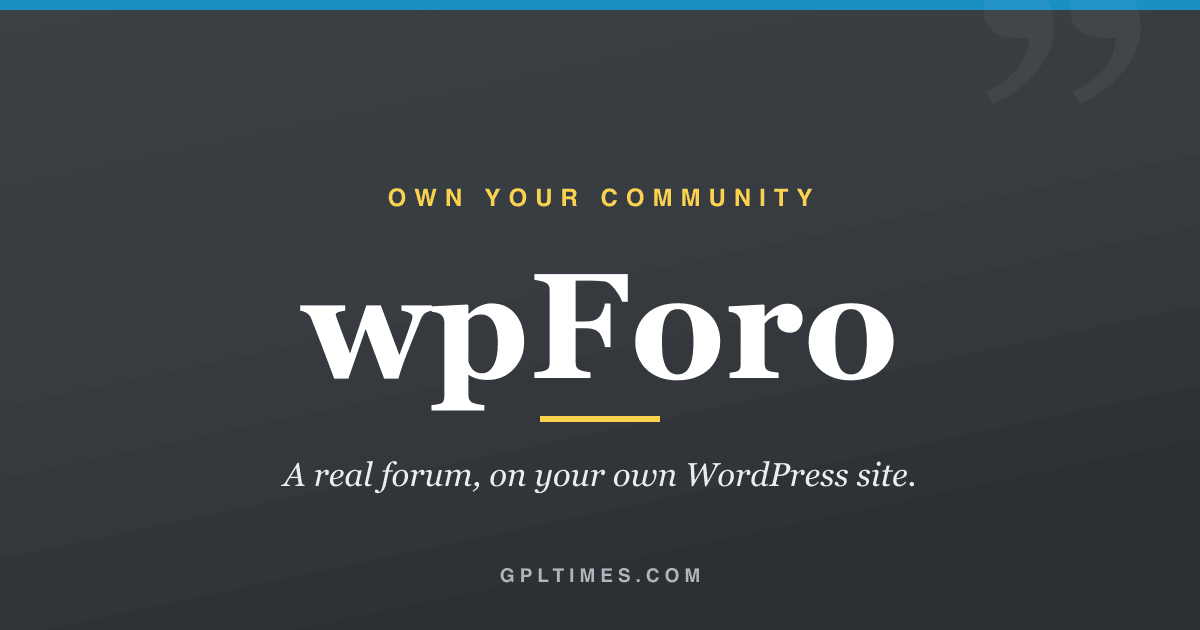 wpForo WordPress community forum plugin
