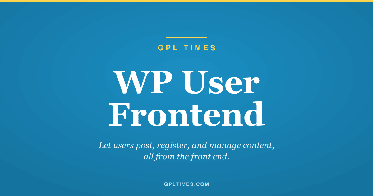 WP User Frontend Pro plugin