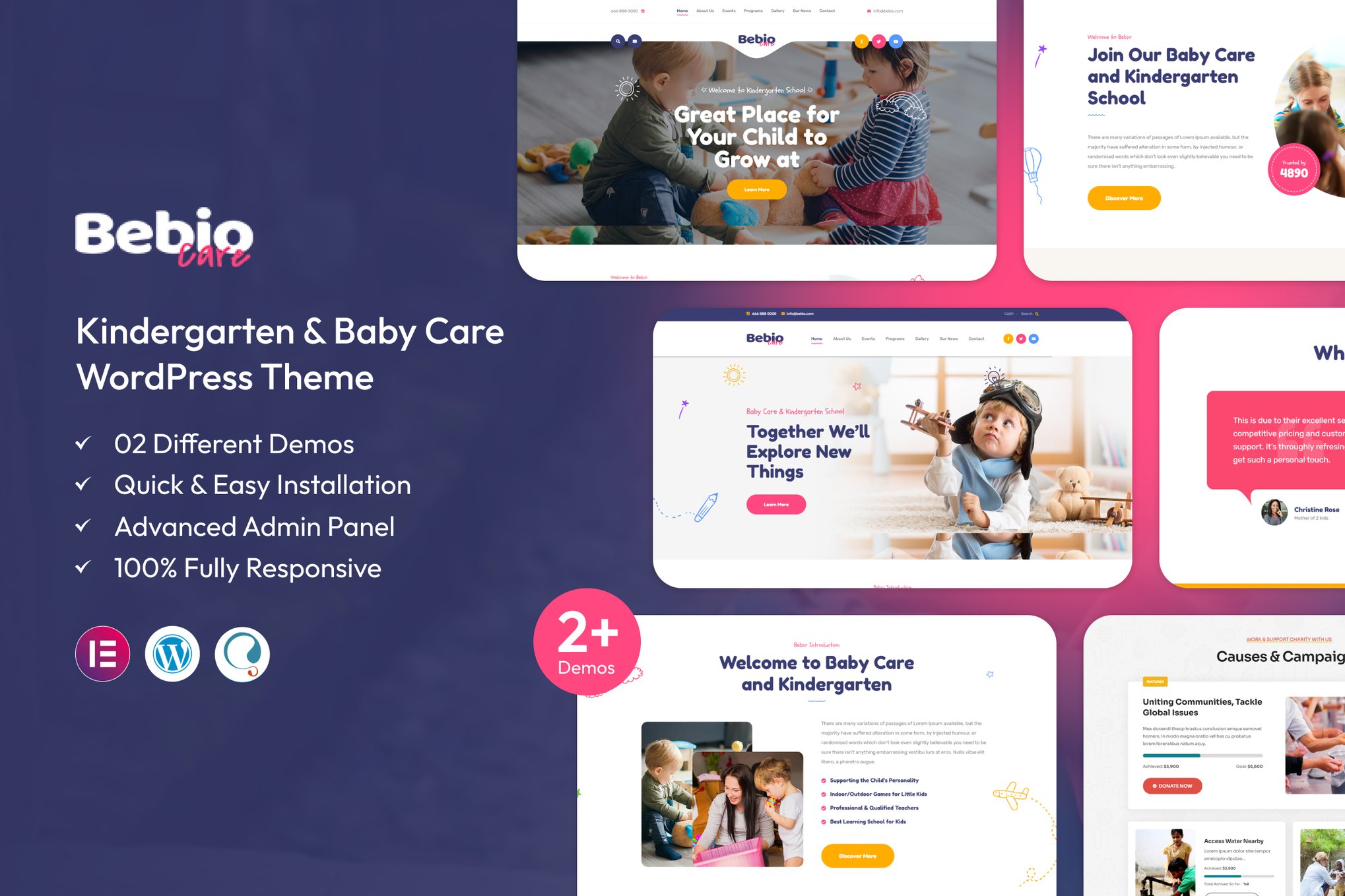 Bebio - Kindergarten & Baby Care WordPress Theme 1.9
