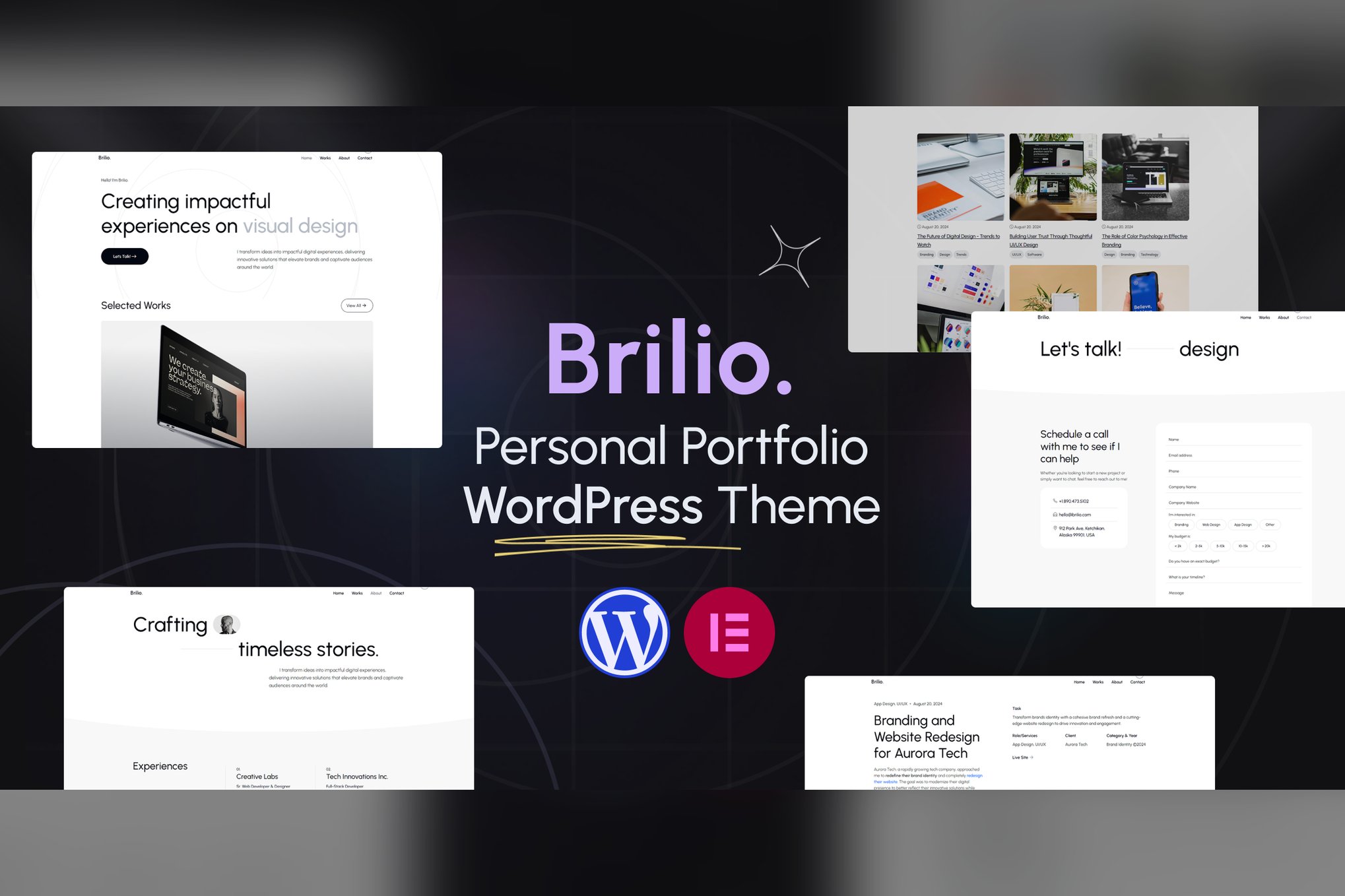 Brilio - Personal Portfolio WordPress Theme 1.0