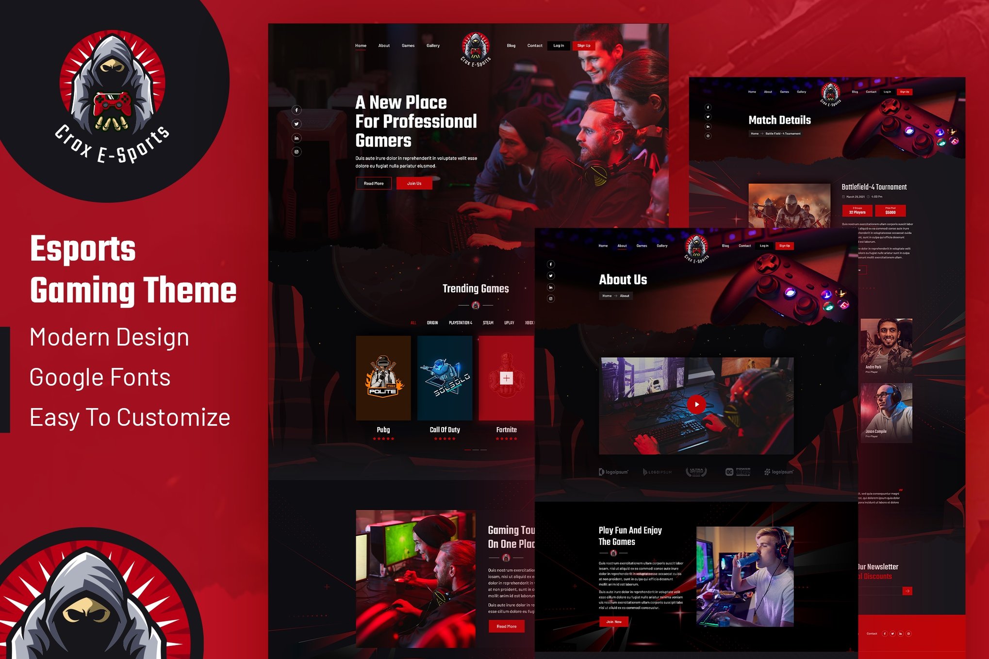 CROX | Esports & Gaming WordPress Theme 1.2
