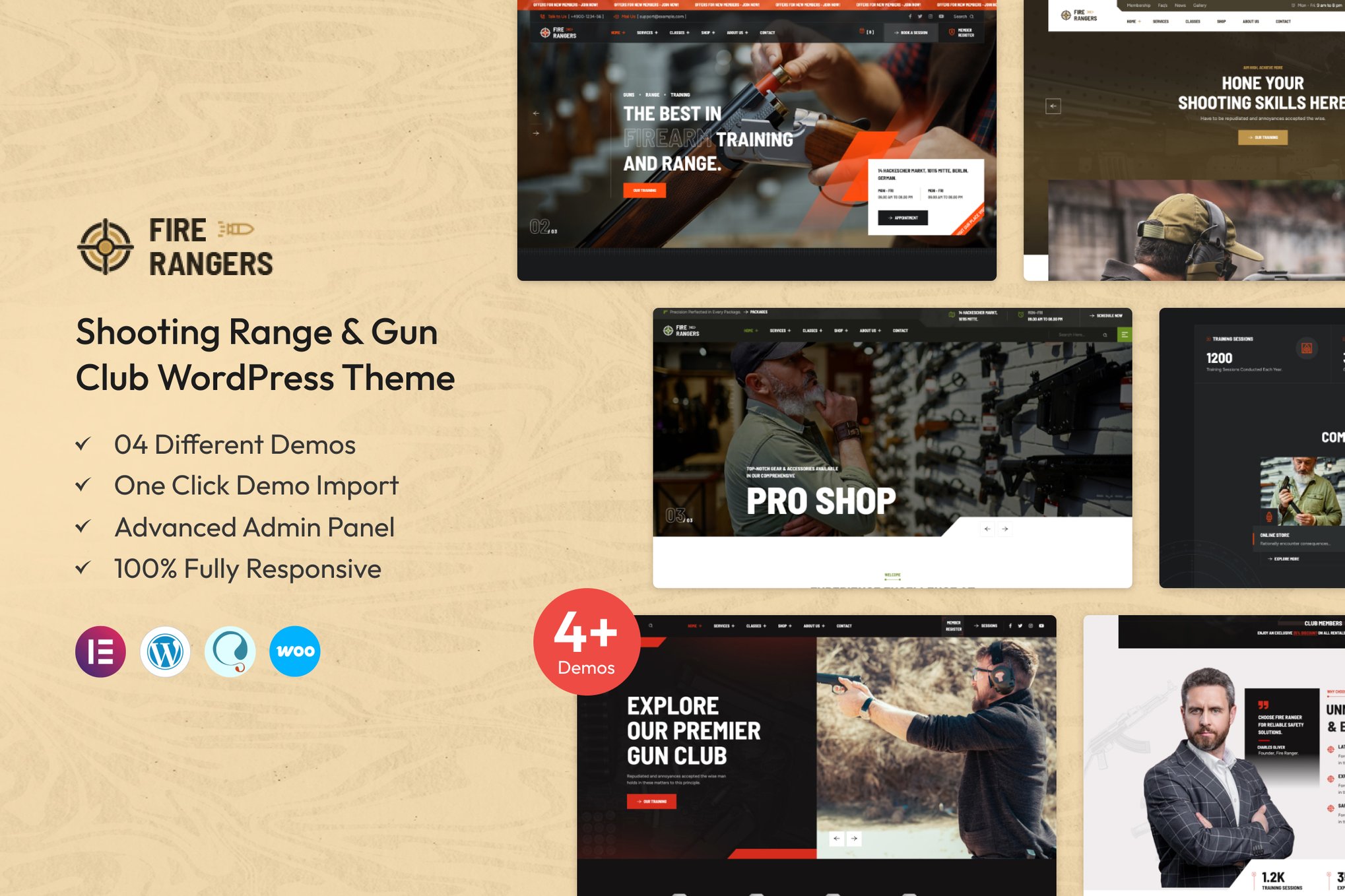 Fire Rangers – Shooting Range WordPress Theme 1.1