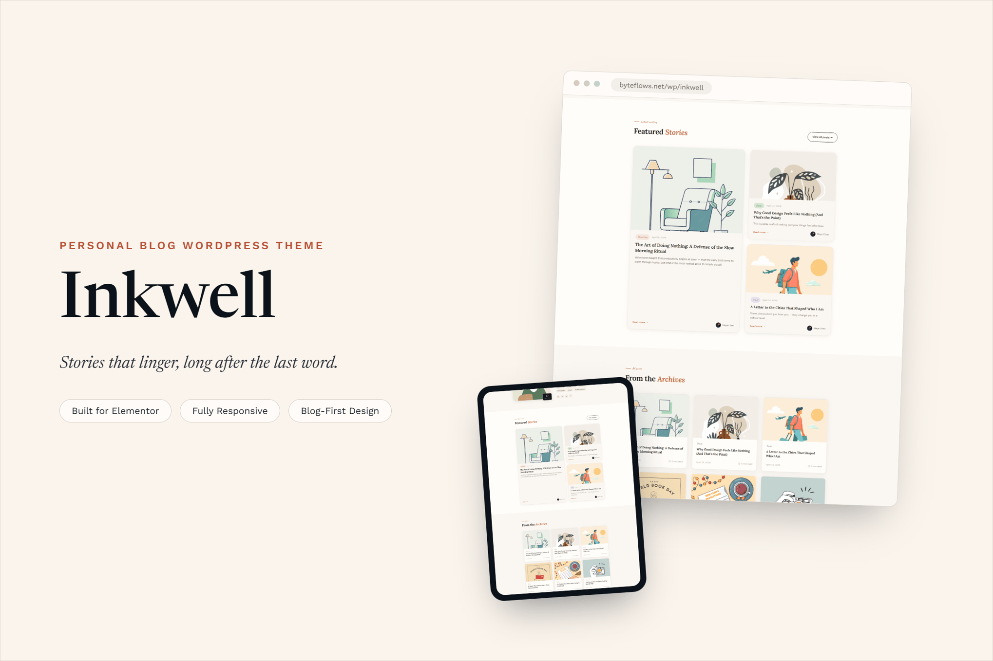 Inkwell – Personal Blog WordPress Theme 1.0.2