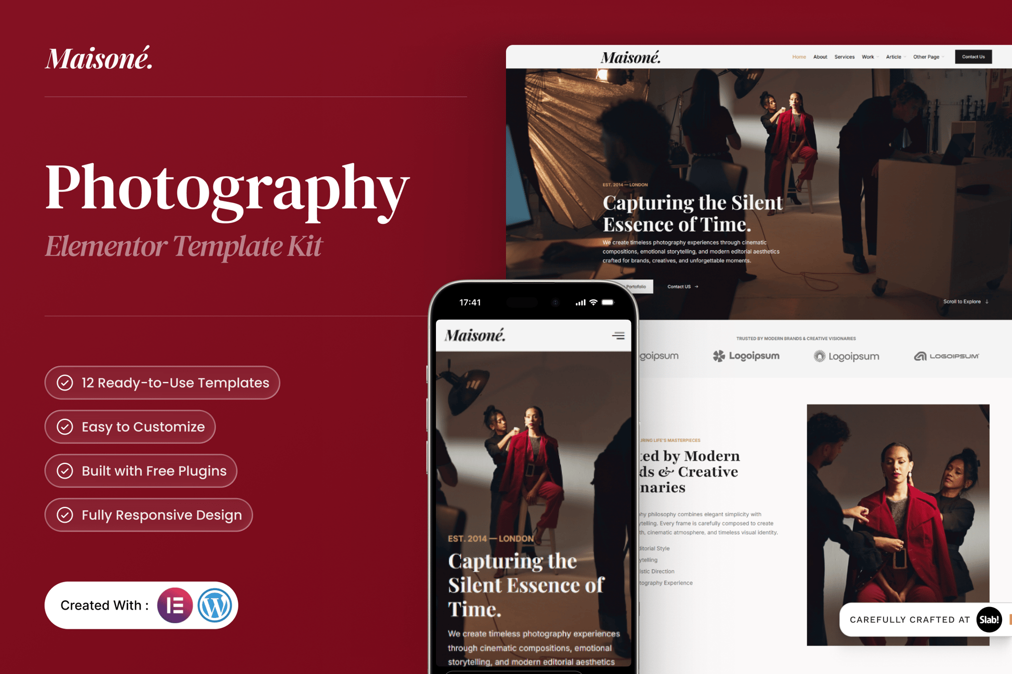 Maisone - Photography Elementor Template Kit