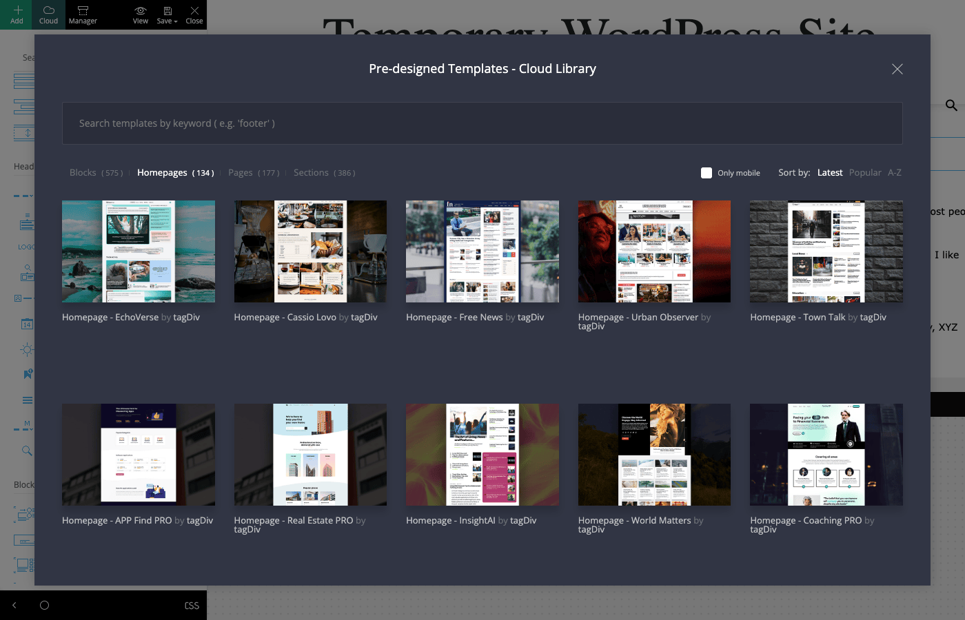 The Cloud Library prebuilt homepages Newspaper theme Cloud Library prebuilt homepages