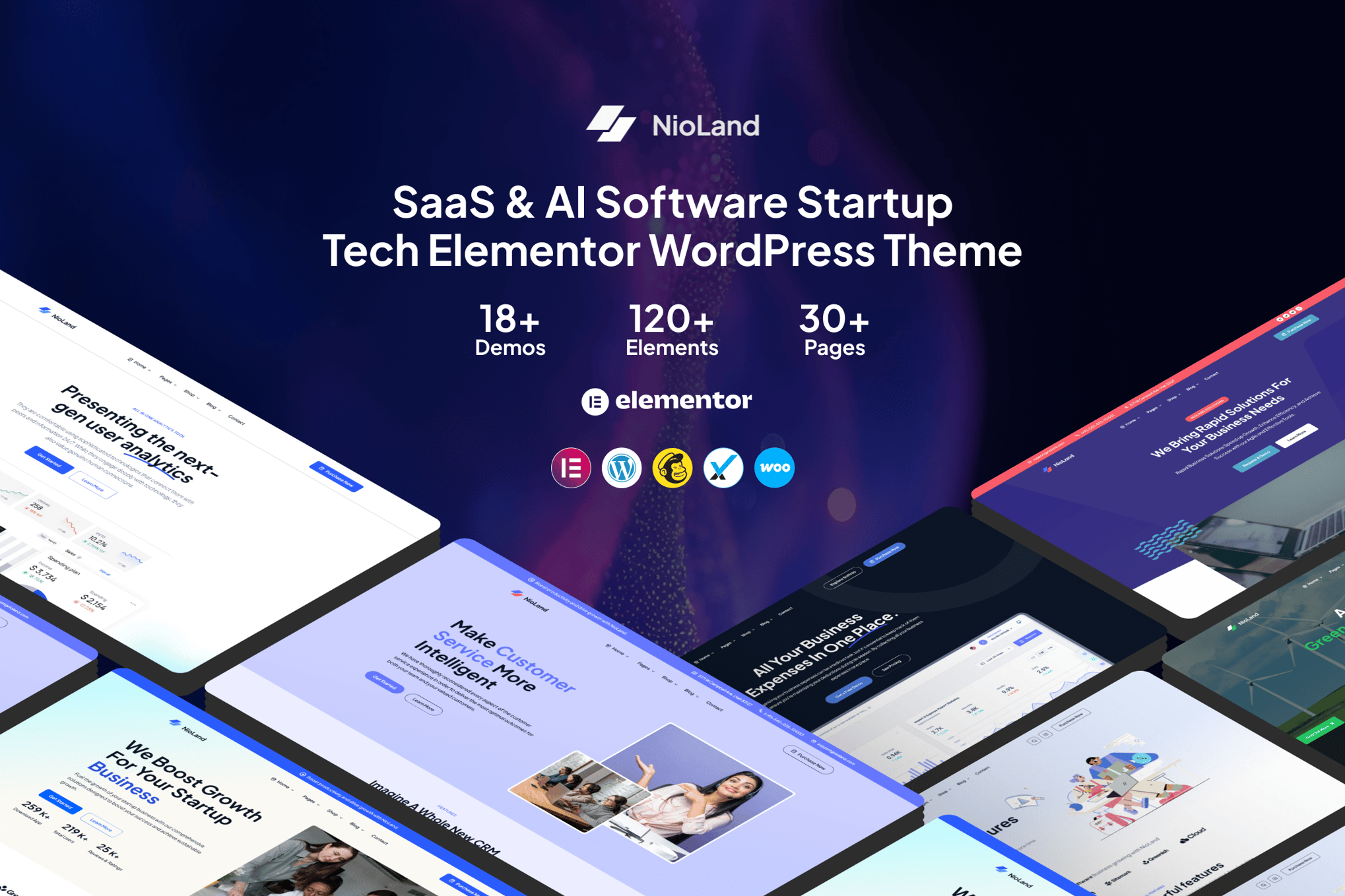 Nioland - SaaS & Ai Startup Tech WordPress Theme 1.3.9