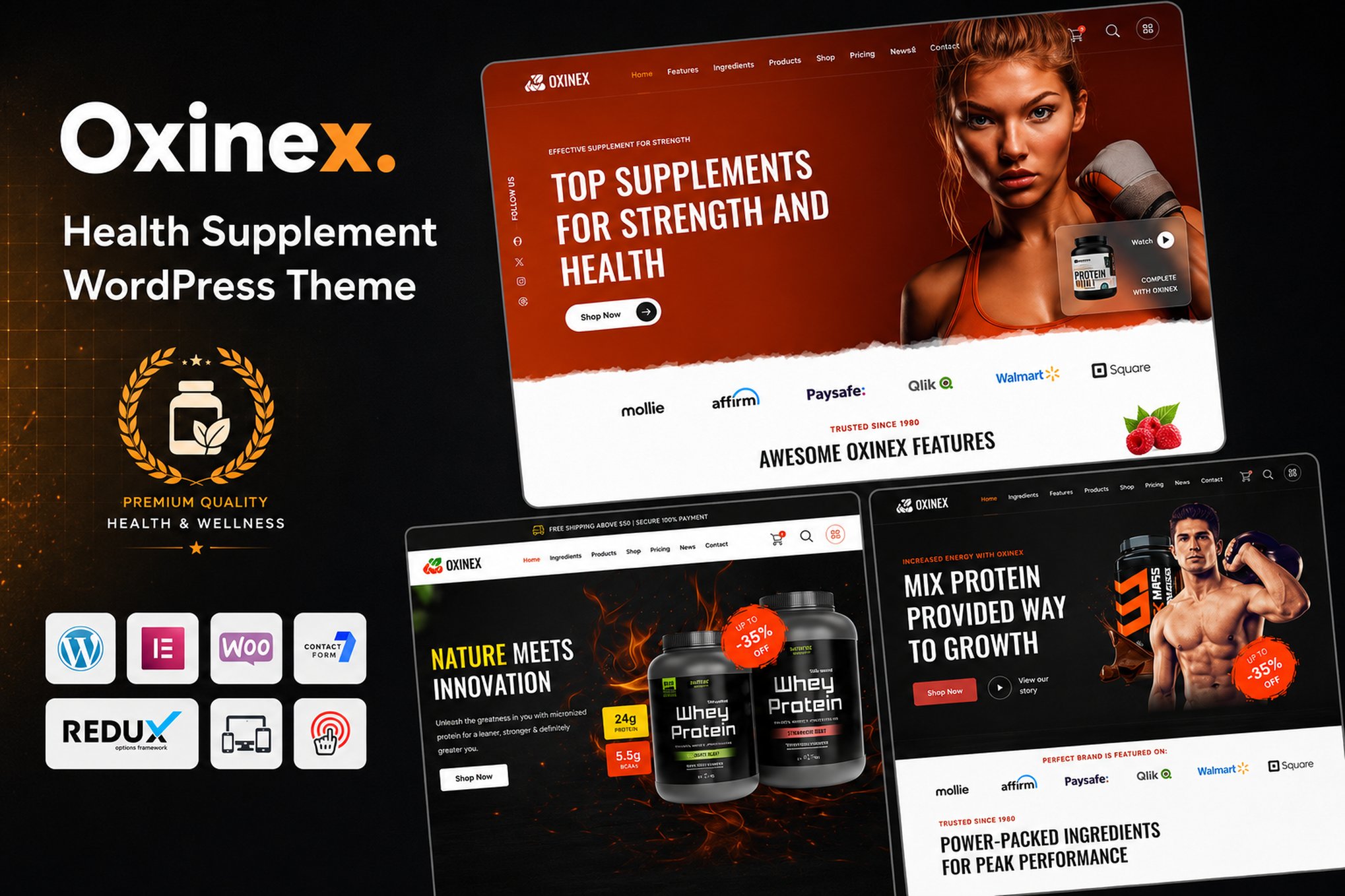 Oxinex - Health Supplement WordPress Theme 1.0