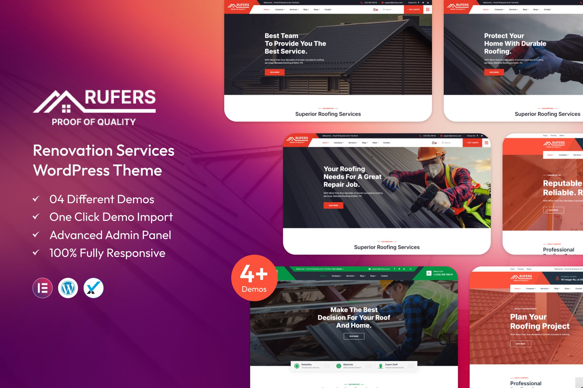 Rufers – Renovation Services WordPress Theme 1.4