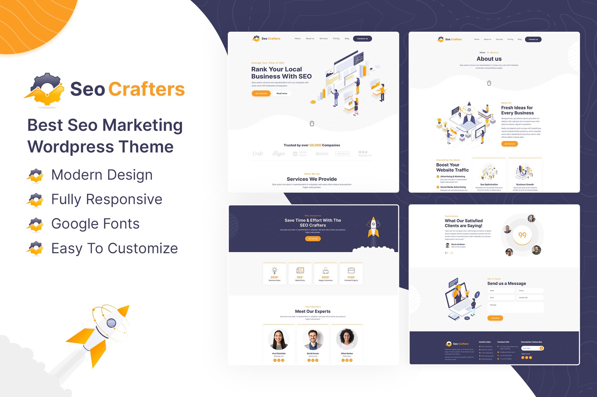 SEO Crafters | Marketing Agency WordPress Theme 1.0
