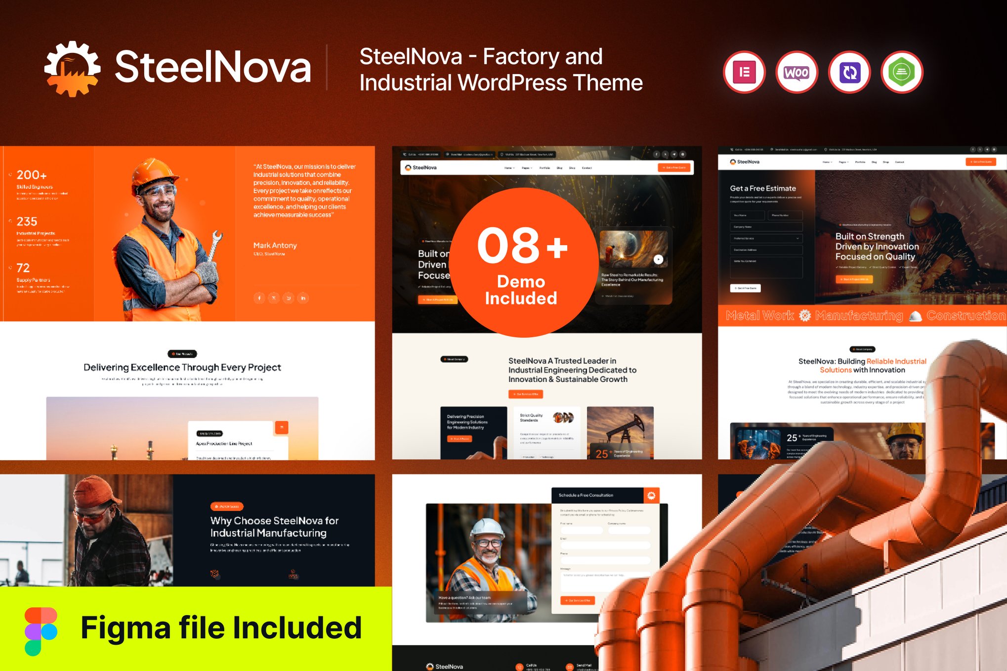 SteelNova – Factory & Industrial WordPress Theme 1.0.0