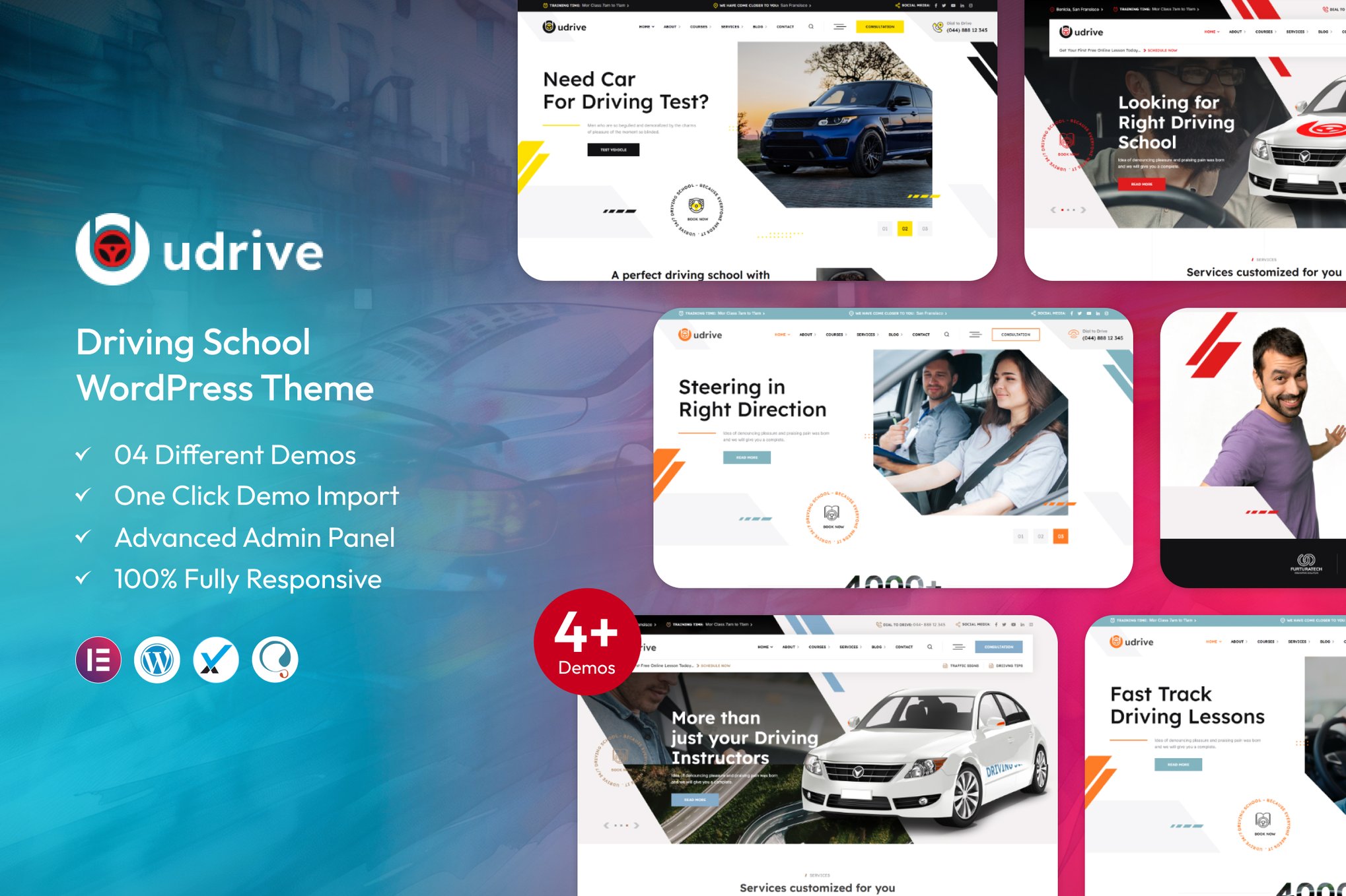 Udrive - Driving School WordPress Theme 1.5