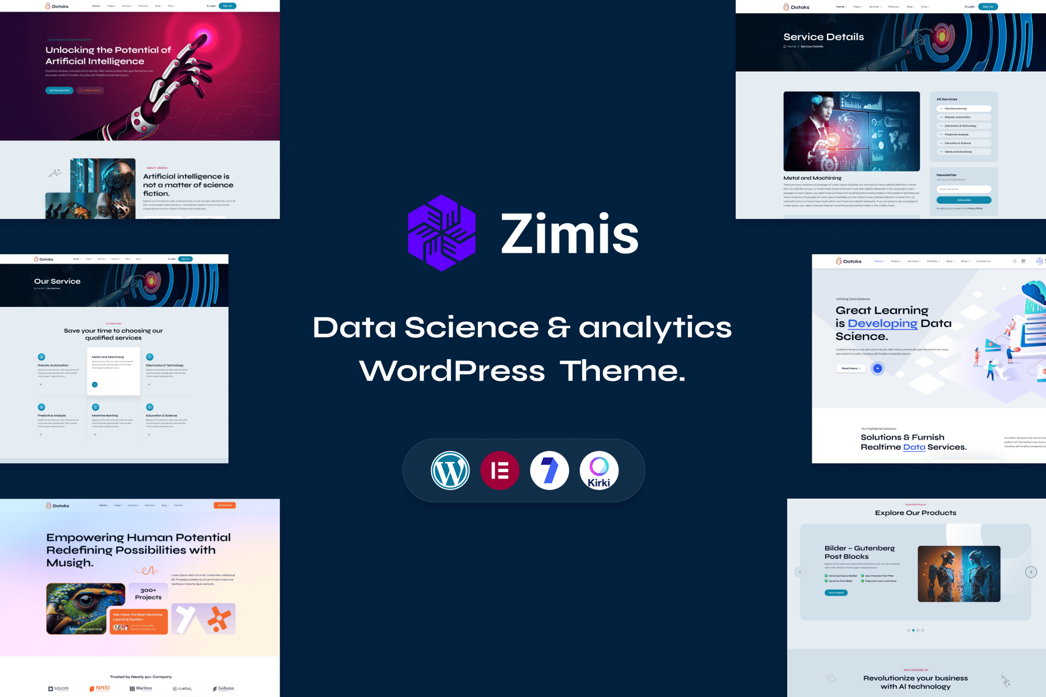 Zimis – Data Science & Analytics WordPress Theme 1.0.2