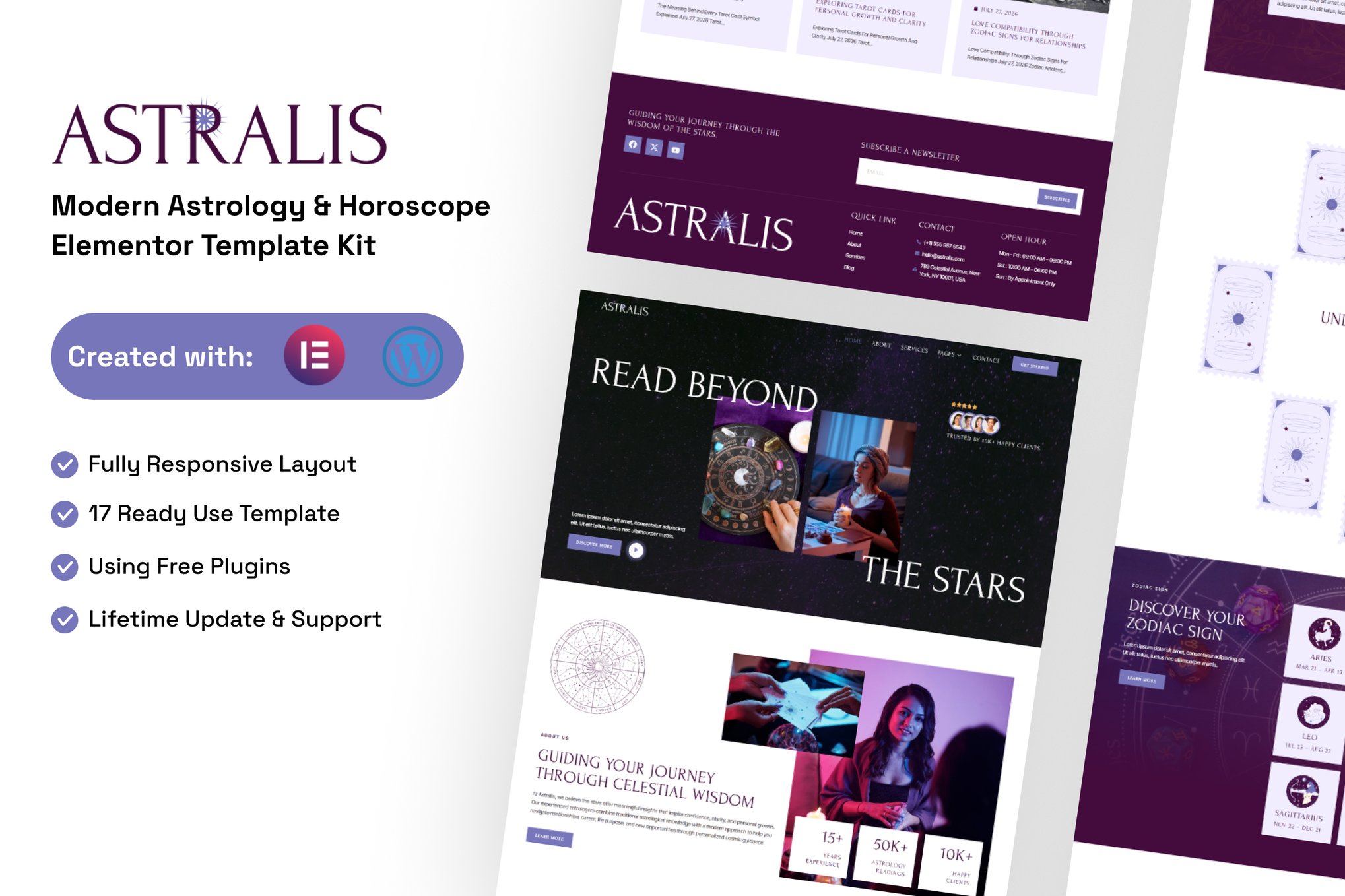 Astralis - Modern Astrology & Horoscope Elementor Template Kit