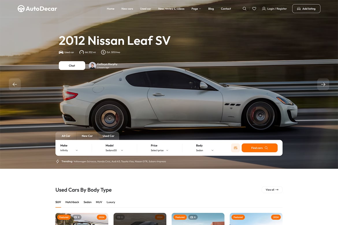 AutoDeal - Car Dealer & Listing WordPress Theme 1.0.3