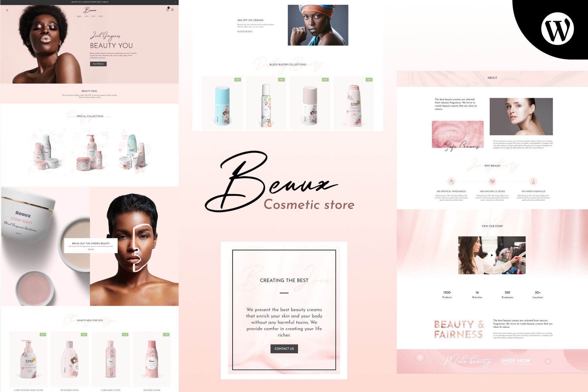 Beaux - Cosmetics Shop WordPress Theme 3.4
