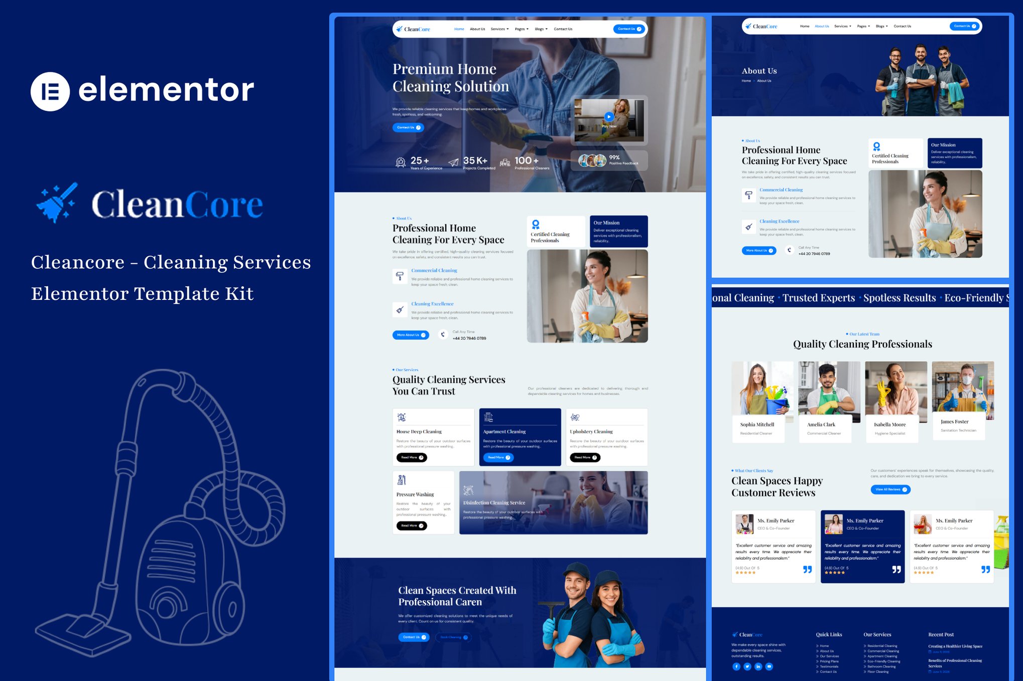 Cleancore -Cleaning Services Elementor Template Kit