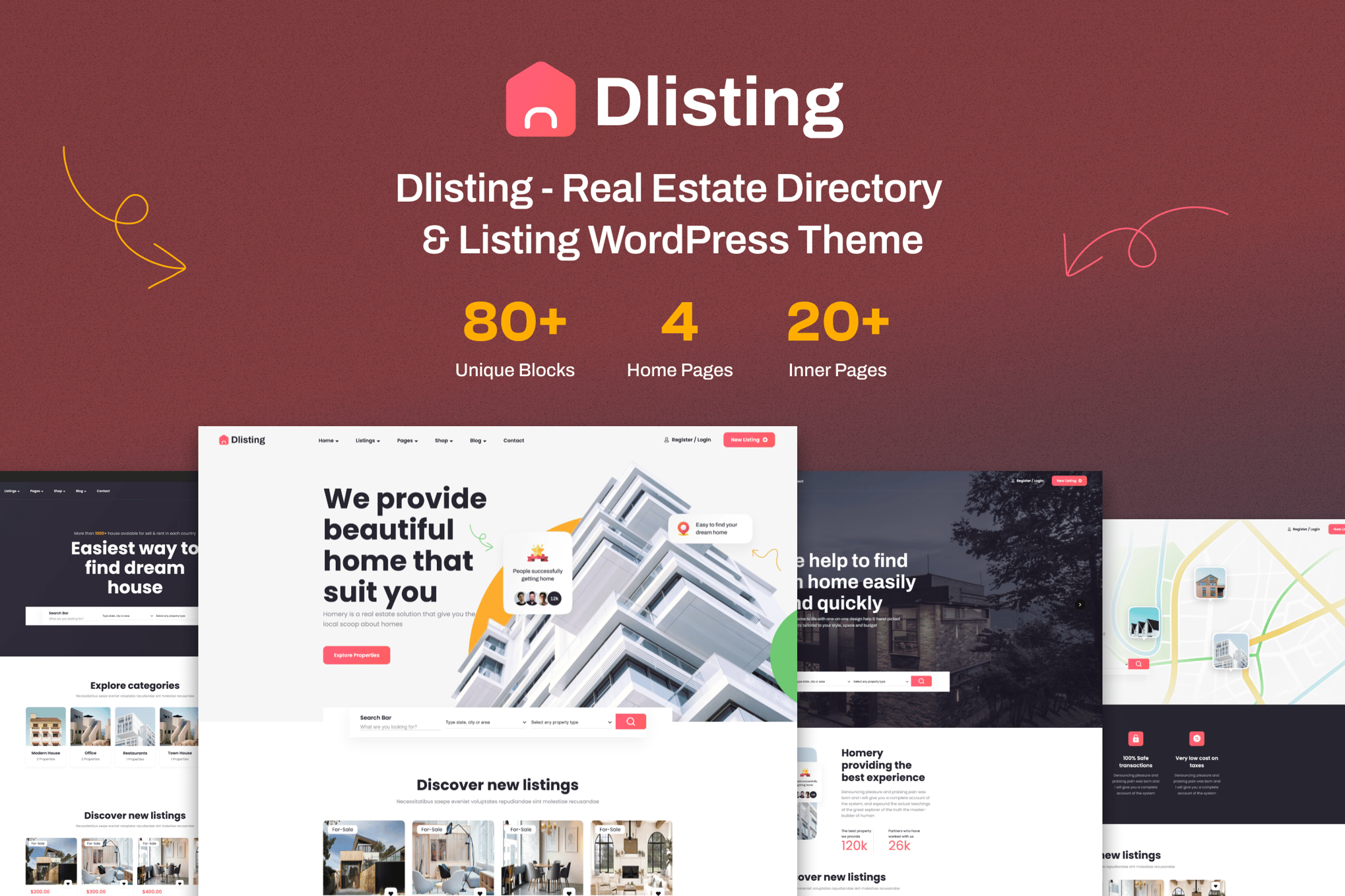 Dlisting – Real Estate Directory WordPress Theme 1.1.2