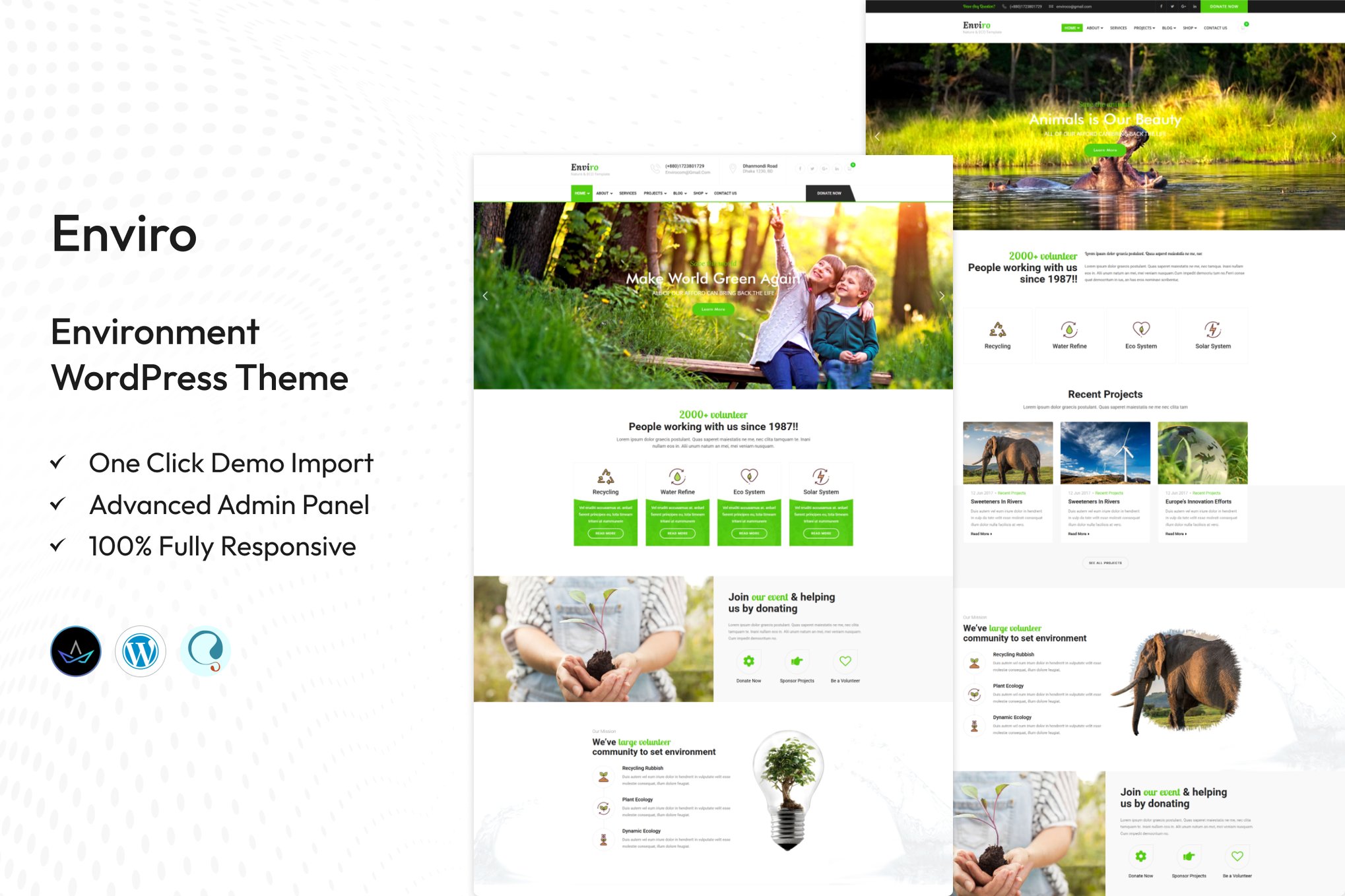 Enviro - Environment WordPress Theme 2.7