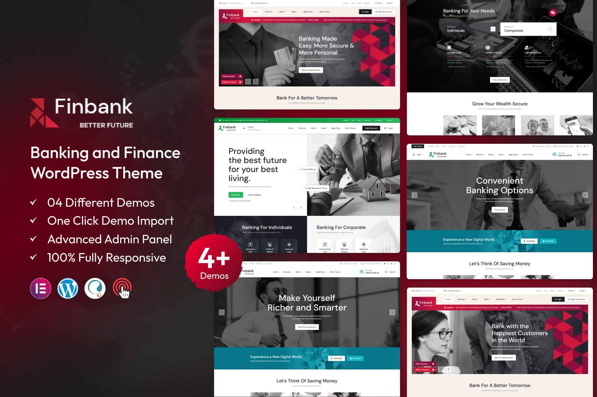 Finbank - Banking and Finance WordPress Theme 1.7
