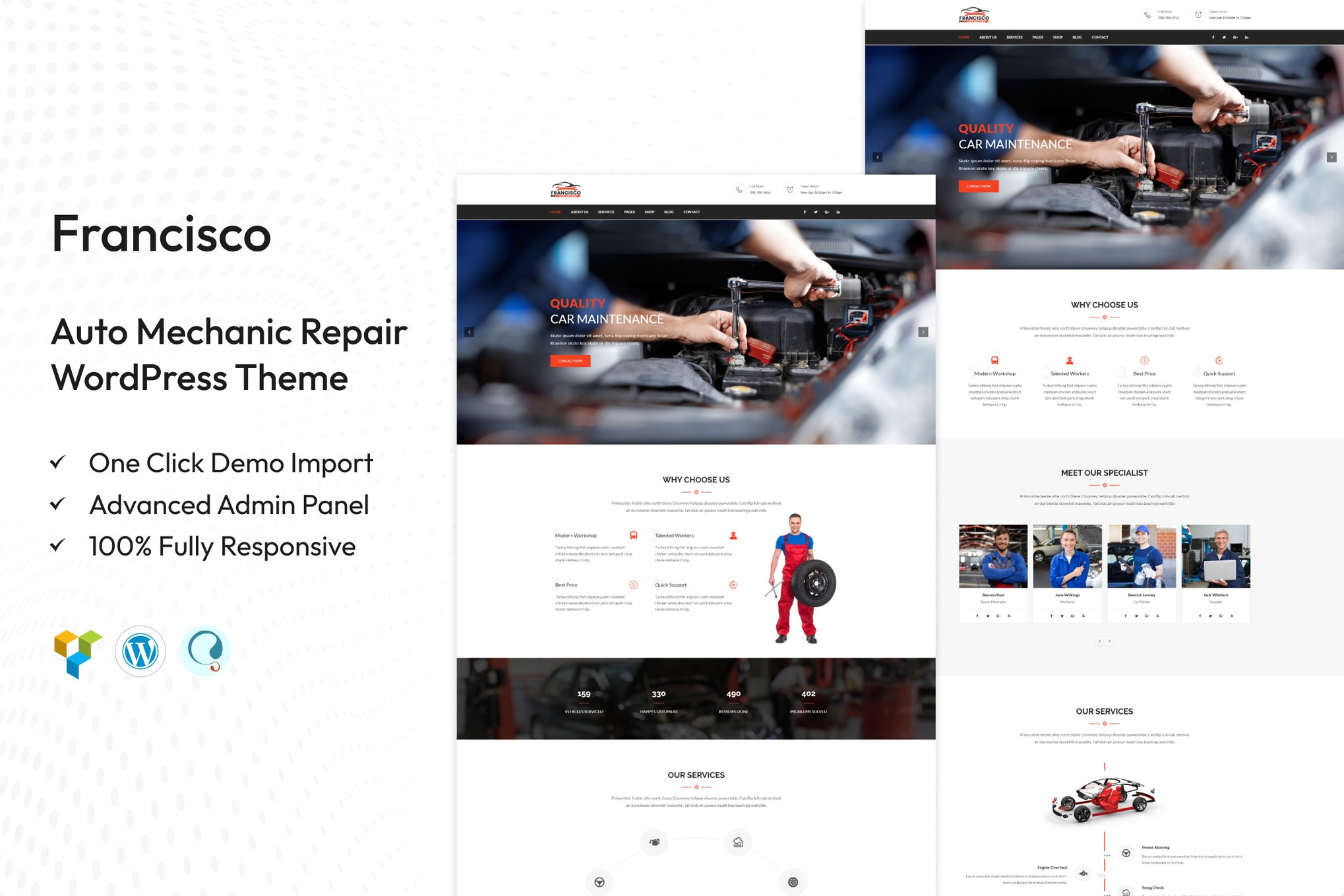 Francisco - Auto Mechanic Repair WordPress Theme 2.5