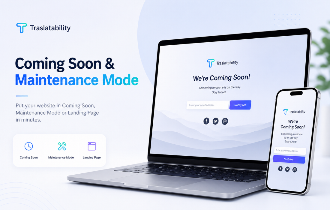 Coming Soon and Maintenance Mode by Traslatability 1.1.24