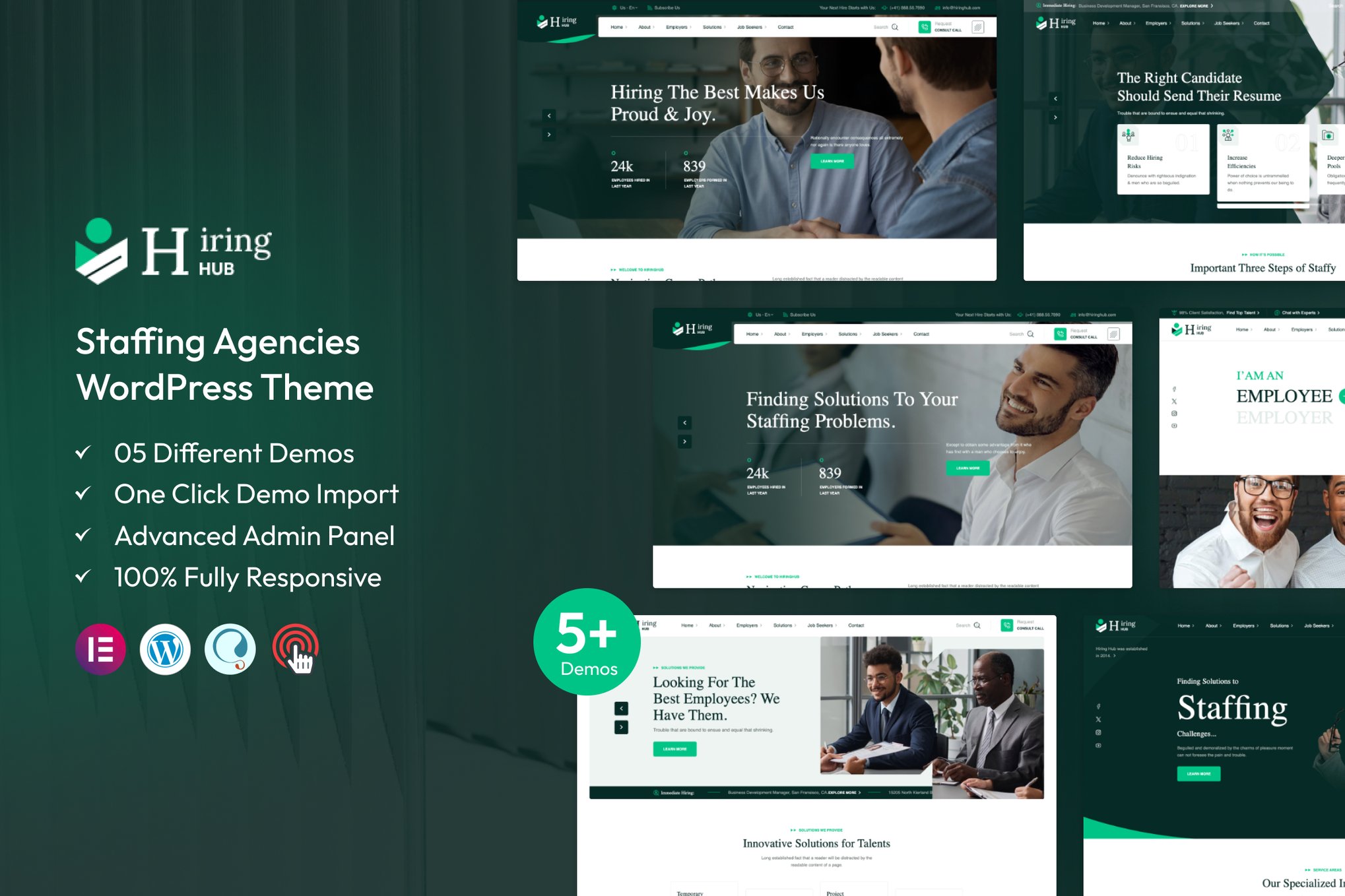 Hiring Hub - Staffing Agencies WordPress Theme 1.2