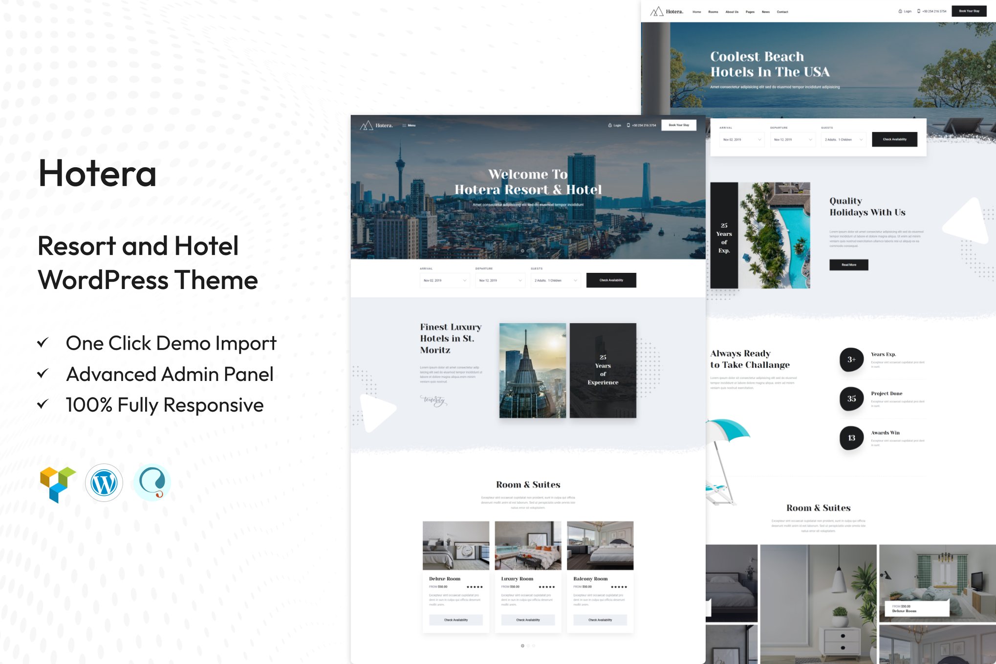 Hotera : Resort and Hotel WordPress Theme 1.7