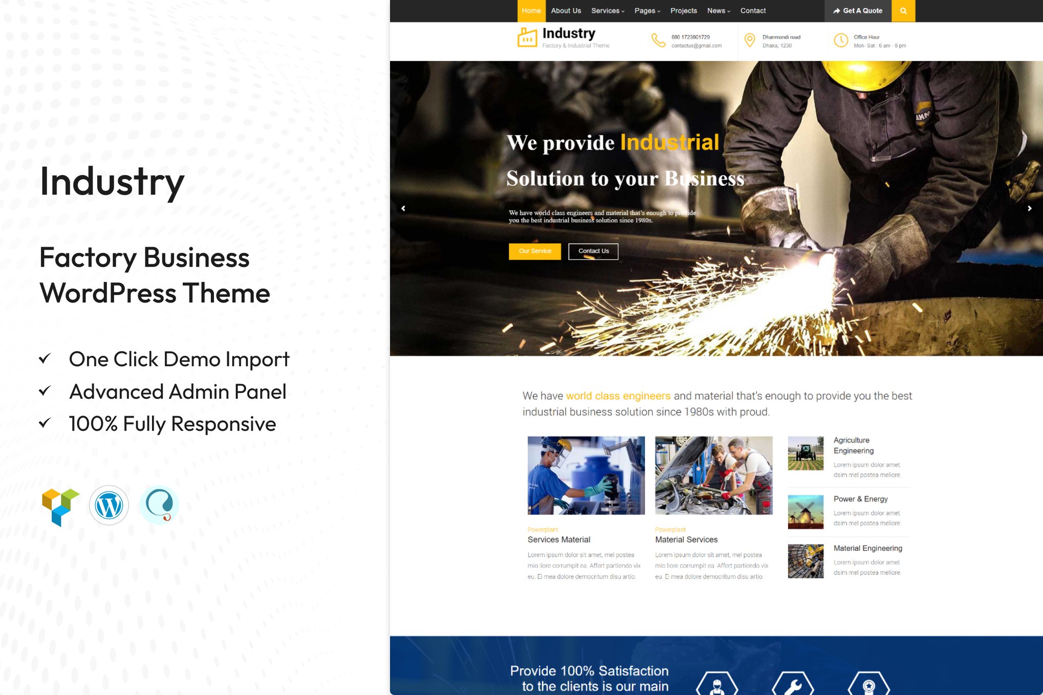 Industry - Factory Business WordPress Theme 1.2
