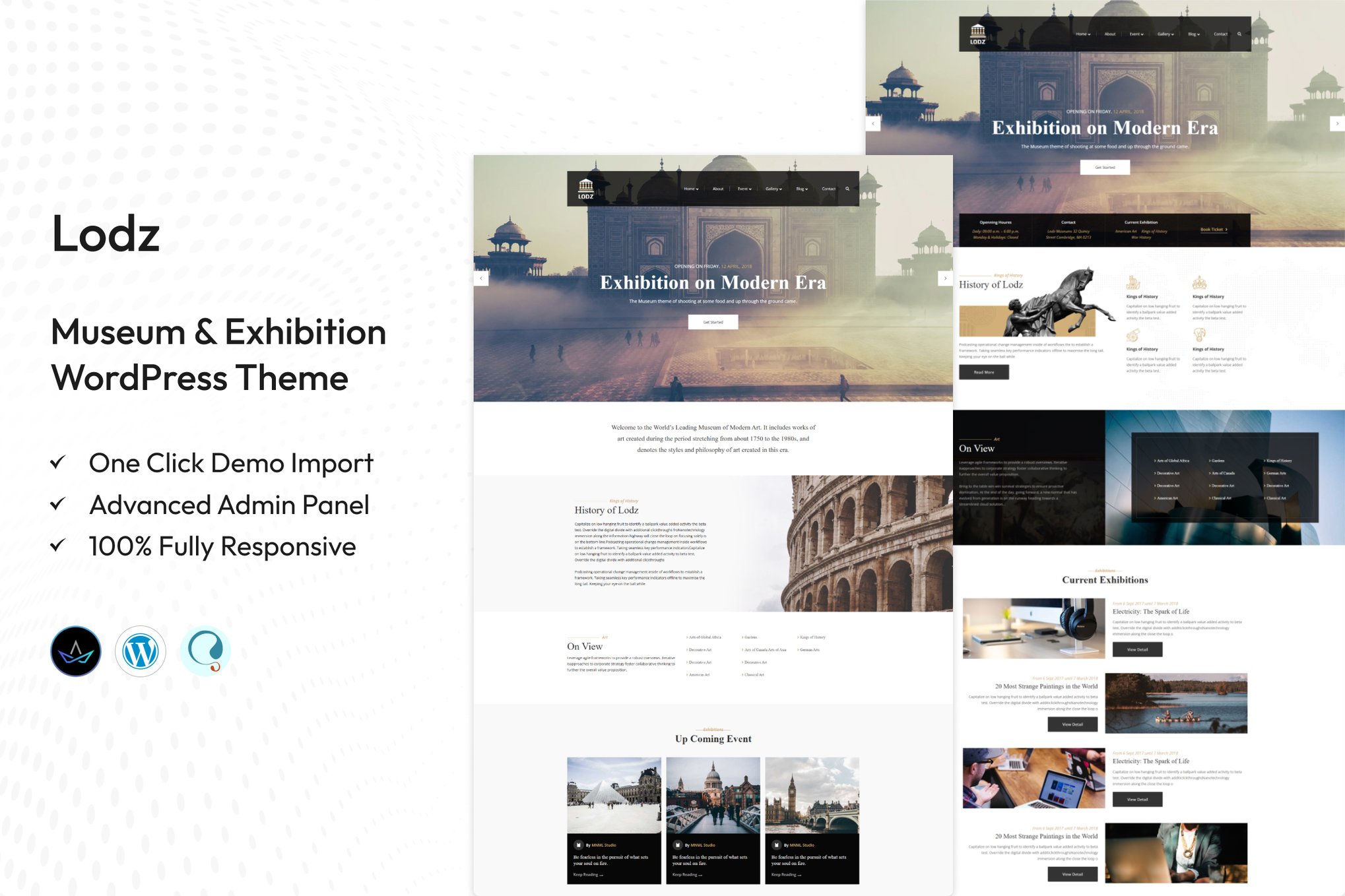 Lodz - Museum & Exhibition WordPress Theme 2.0