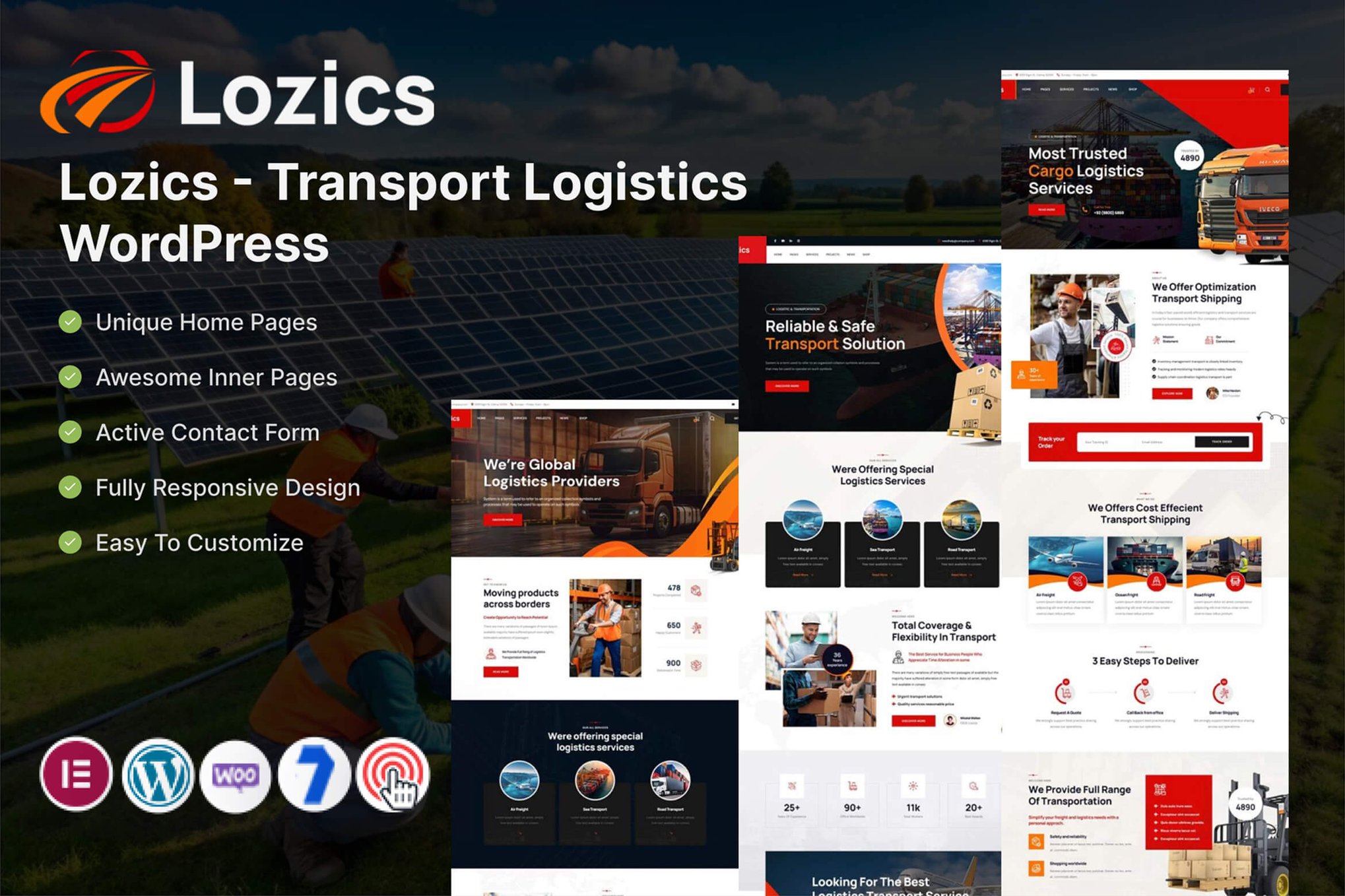 Lozics - Transport Logistics WordPress Theme 4.0