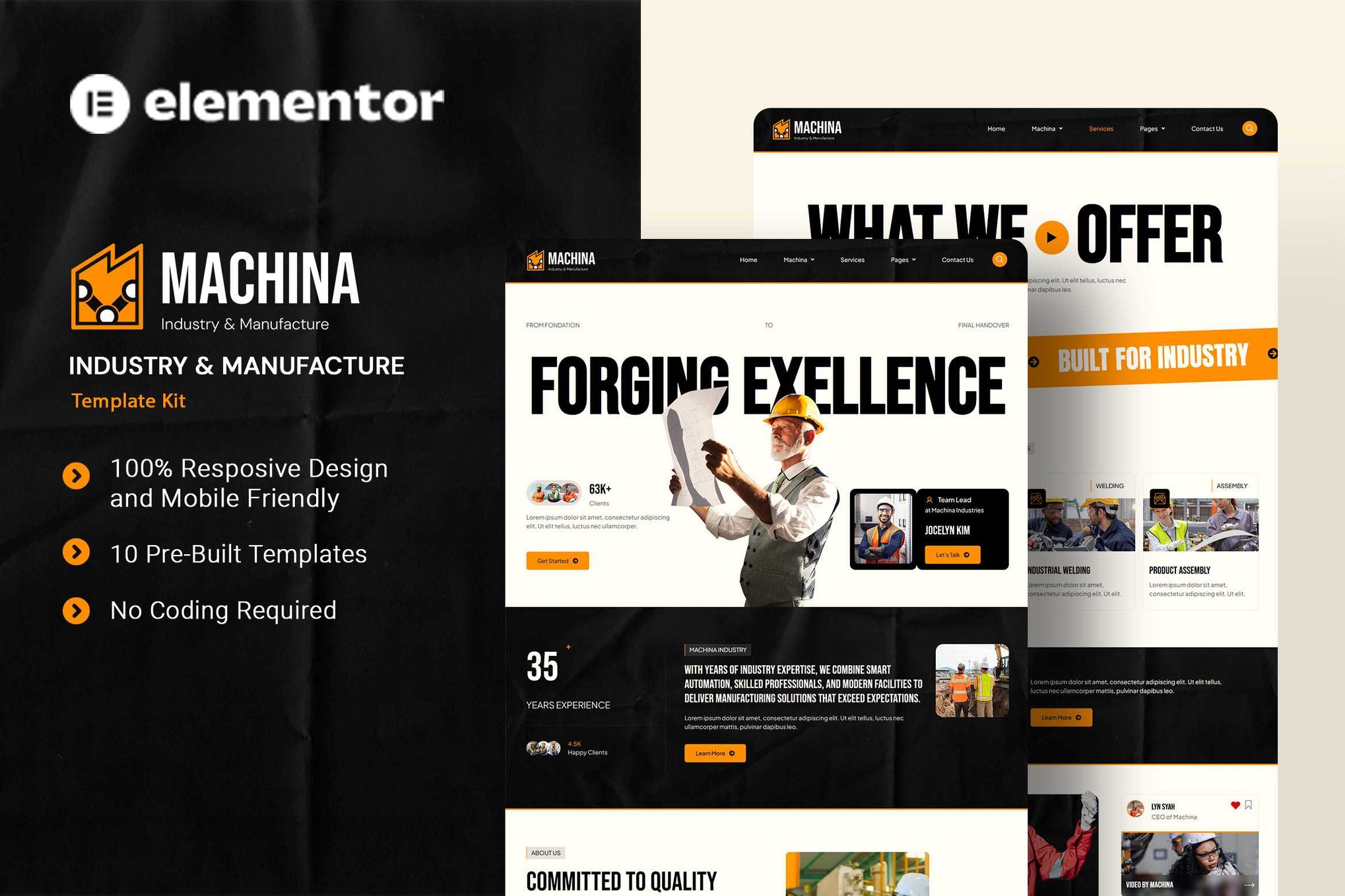 Machina - Industry & Manufacture Elementor Template Kit