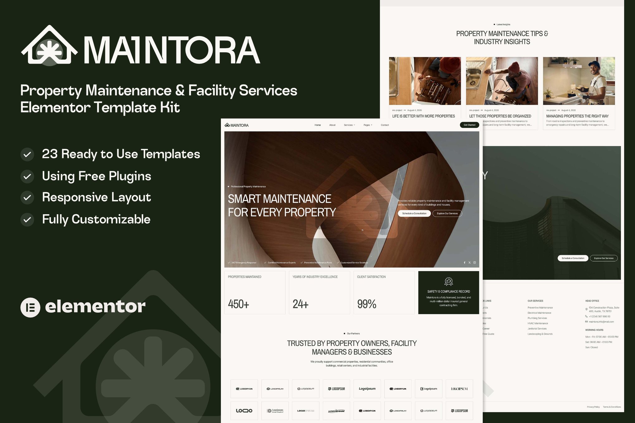 Maintora – Property Maintenance & Facility Services Elementor Template Kit