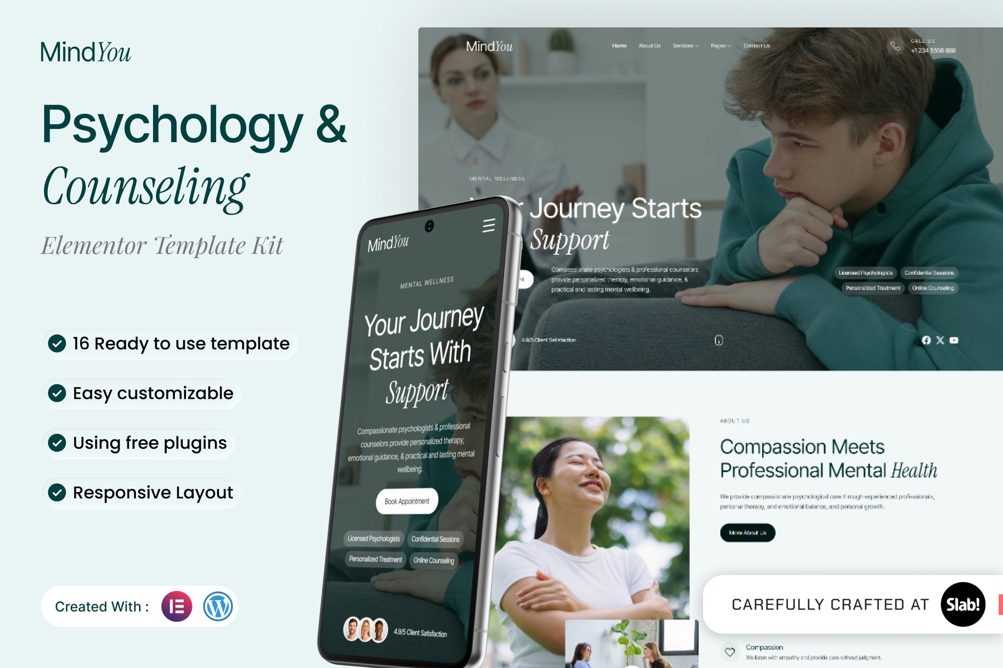 Mindyou - Psychology & Counseling Elementor Template Kit