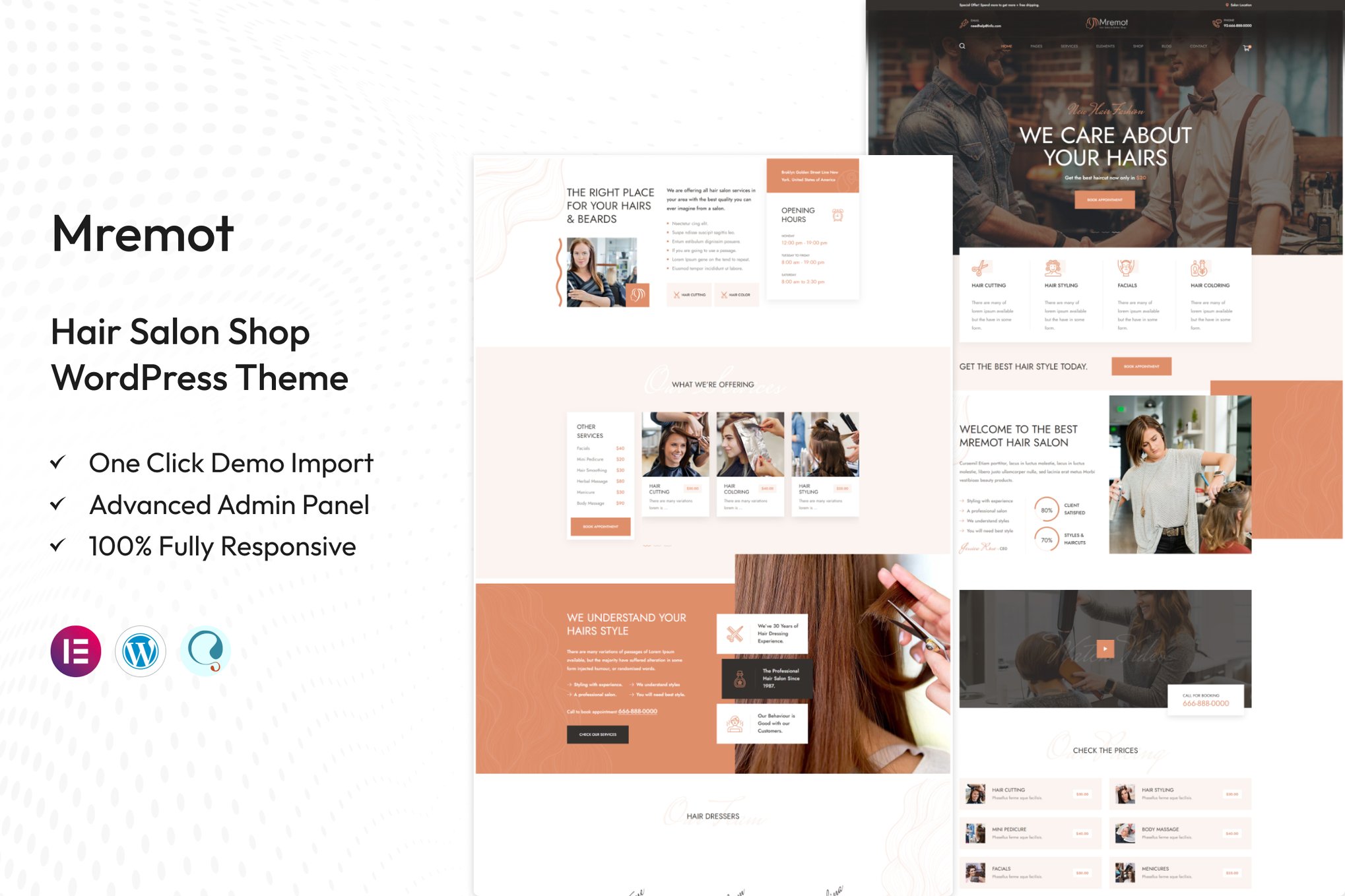 Mremot - Hair Salon Shop WordPress Theme 1.2