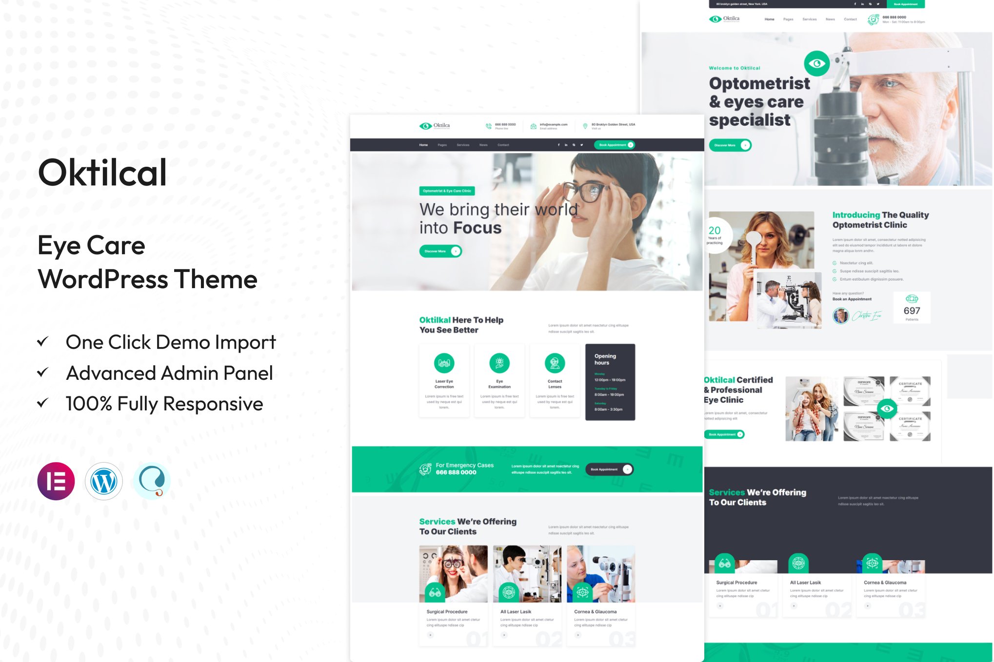 Oktilcal - Eye Care WordPress Theme 1.3