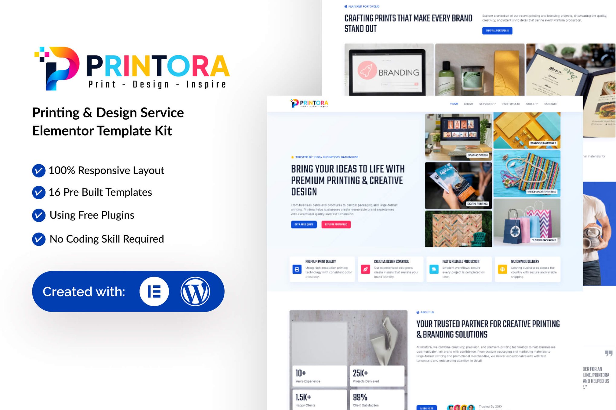 Printora - Printing and Design Service Elementor Template Kit