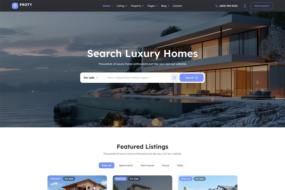 Proty - Real Estate WordPress Theme 1.0.1