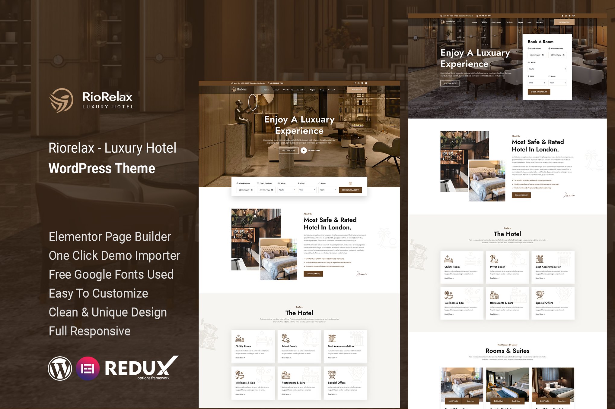 Riorelax – Luxury Hotel WordPress Theme 1.0.0
