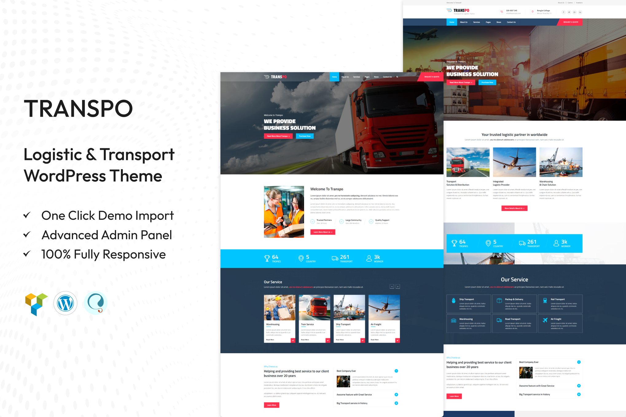 TRANSPO - Logistic & Transport WordPress theme 1.8