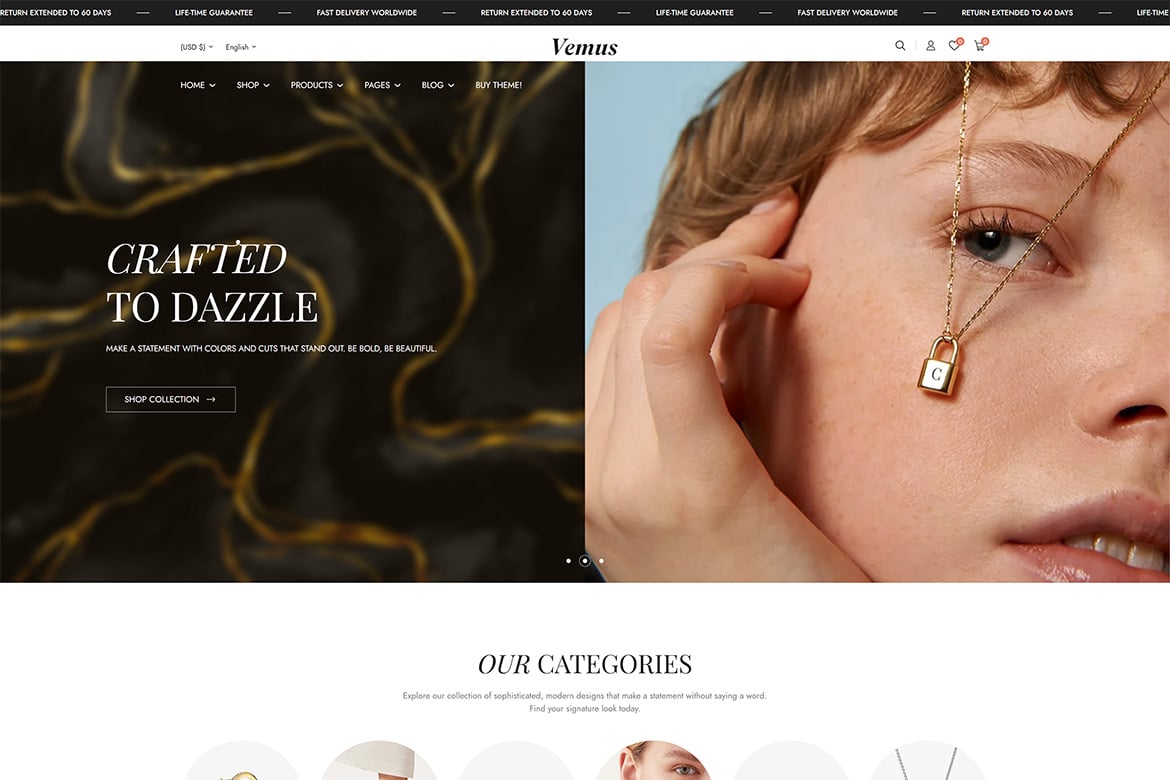 Vemus | Jewelry Store WooCommerce WordPress Theme 1.0.3