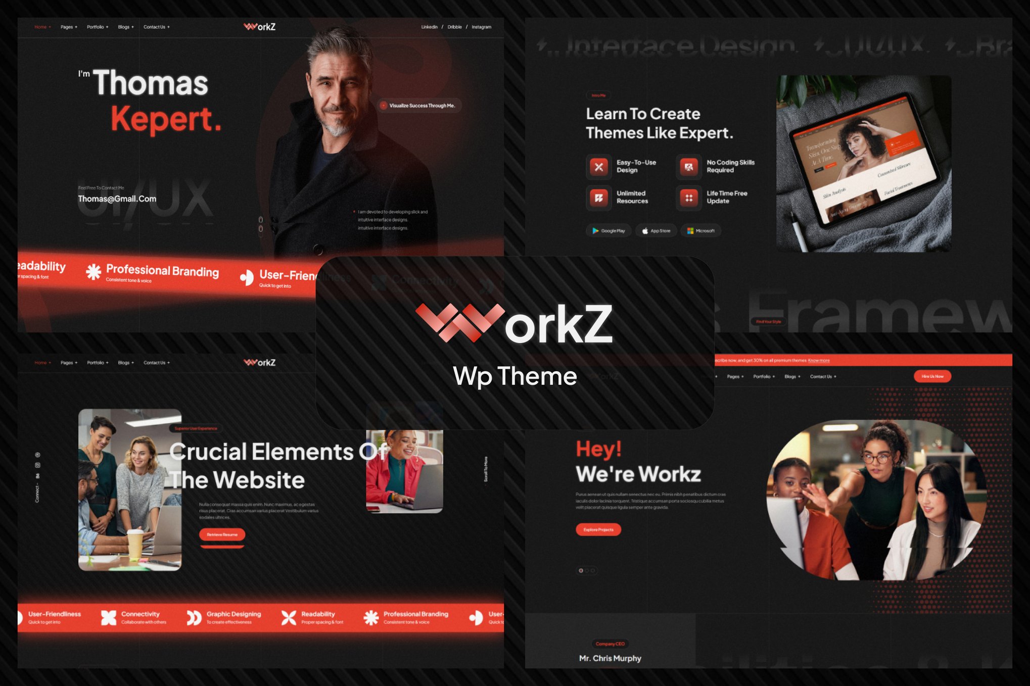 Workz - Freelancer Portfolio WordPress Theme 1.0.2