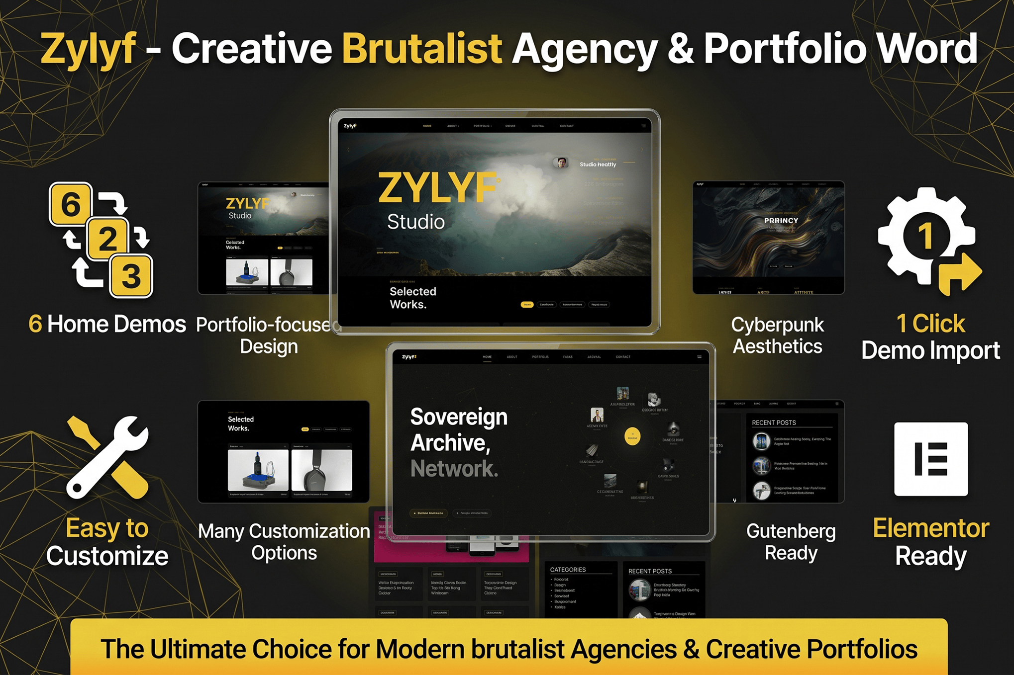 Zylyf - Creative Brutalist Agency & Portfolio Word 1.0.0